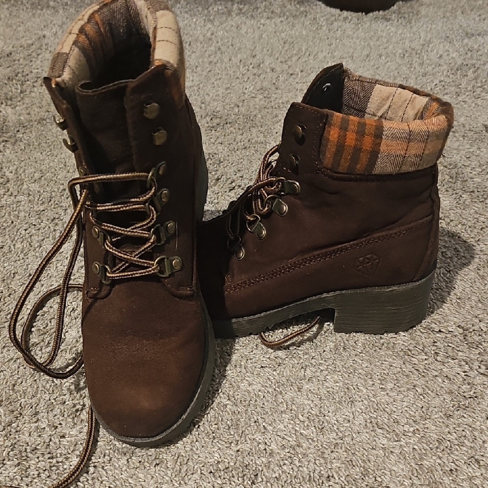 Rock & Candy Dark Brown Combat Boots